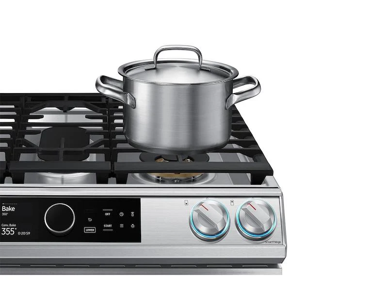Samsung 6.0 cu ft. Smart Slide-in Gas Range with Flex Duo™, Smart Dial - Image 6