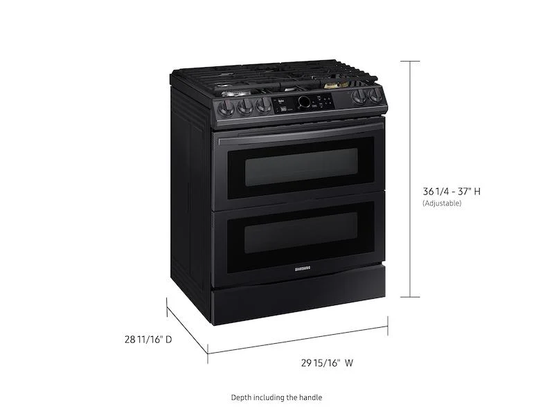 6.3 cu. ft. Flex Duo™ Front Control Slide-in Dual Fuel Range with Smart Dial, Air Fry, and Wi-Fi in Black Stainless Steel - Image 2