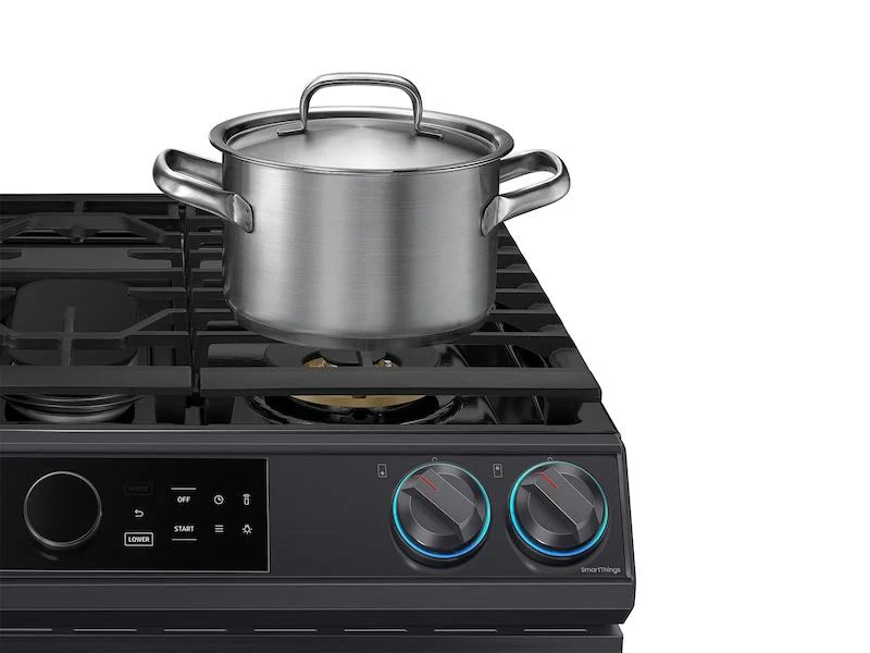 6.3 cu. ft. Flex Duo™ Front Control Slide-in Dual Fuel Range with Smart Dial, Air Fry, and Wi-Fi in Black Stainless Steel - Image 6