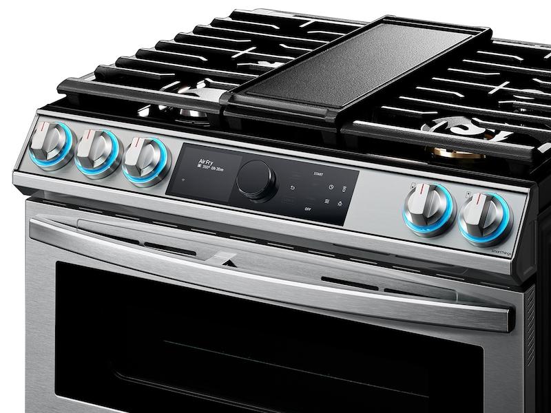 Samsung 6.3 cu. ft. Flex Duo™ Front Control Slide-in Dual Fuel Range with Smart Dial, Air Fry, and Wi-Fi in Stainless Steel - Image 5