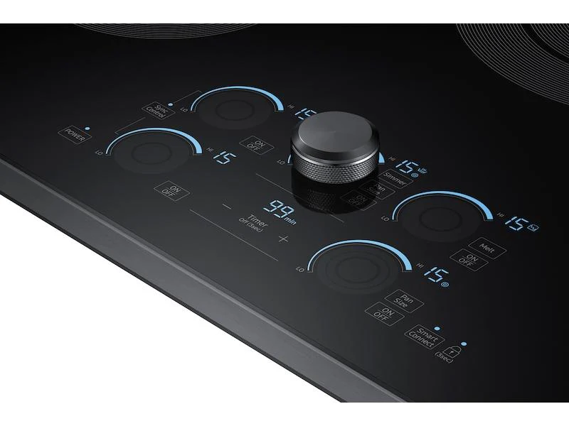 Samsung NZ30K7570RG 30" Smart Electric Cooktop with Sync Elements in Black Stainless Steel - Image 3