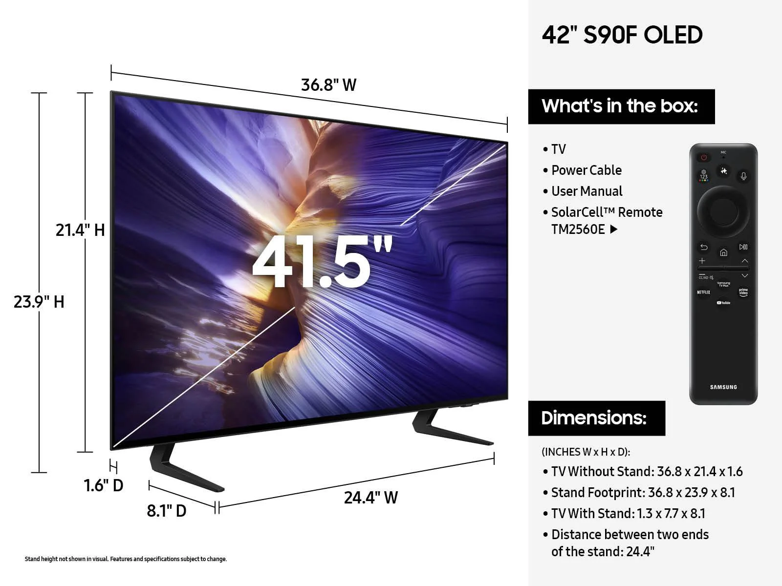 Samsung QN42S90FAEXZA 42 Inch Class OLED S90F - Image 5
