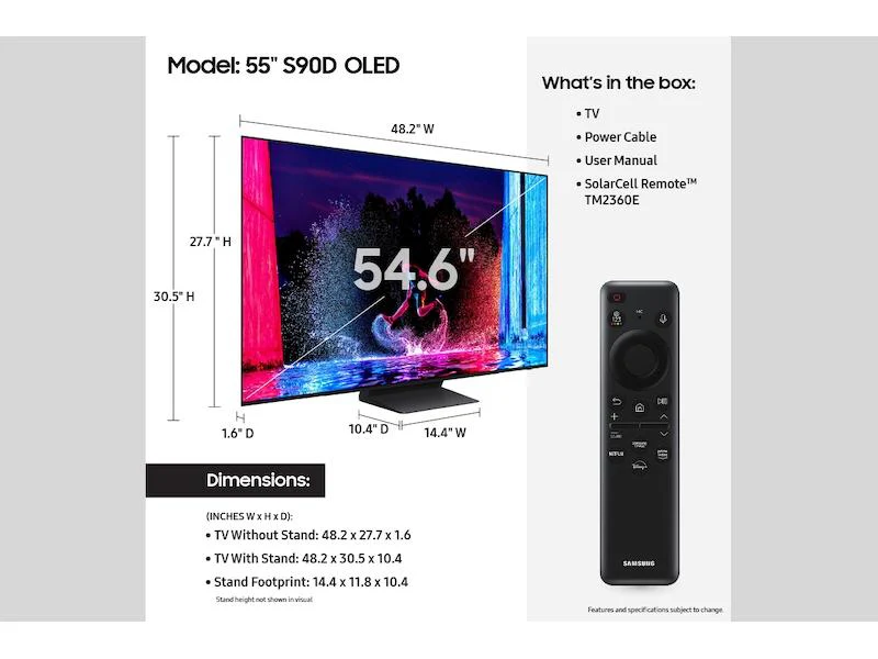 Samsung QN55S90DAFXZA 55 Inch Class OLED S90D - Image 6