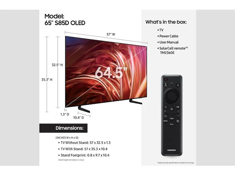 Samsung QN65S85DAEXZA 65" Class OLED S85D - Image 5