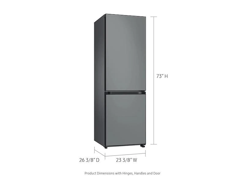 Samsung RB12A300631 12.0 cu. Ft. Bespoke Bottom Freezer Refrigerator with Flexible Design in Grey Glass - Image 3