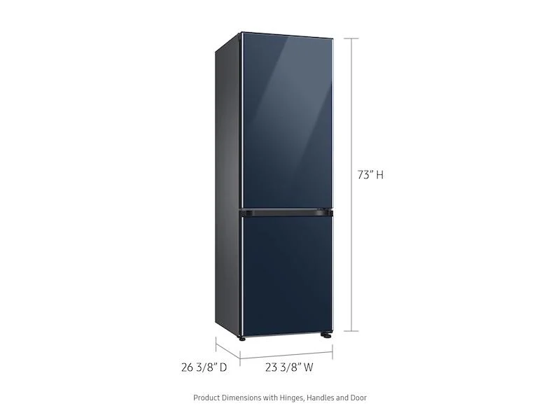 12.0 cu. Ft. Bespoke Bottom Freezer Refrigerator with Flexible Design in Navy Glass - Image 3