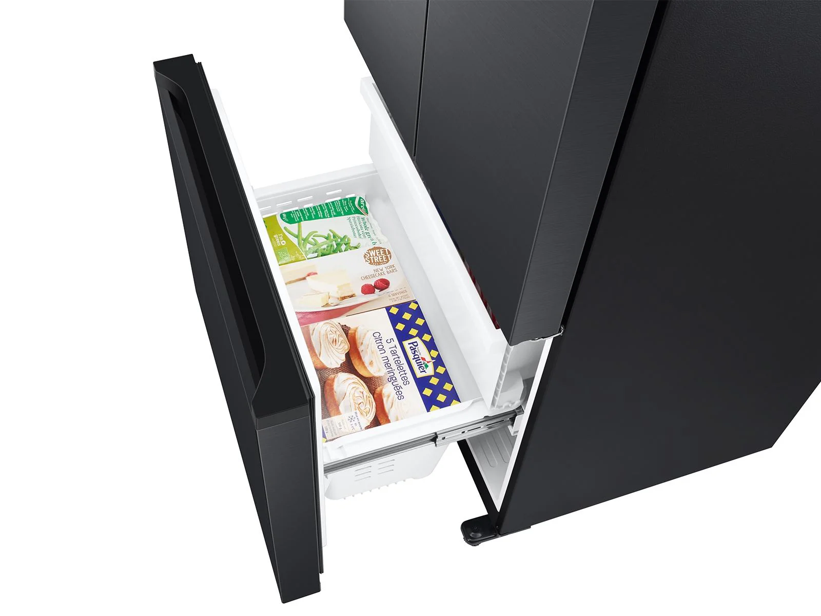 Samsung RF18A5101MT 18 cu. ft. Counter Depth 3-Door French Door Refrigerator in Matte Black Steel - Image 11