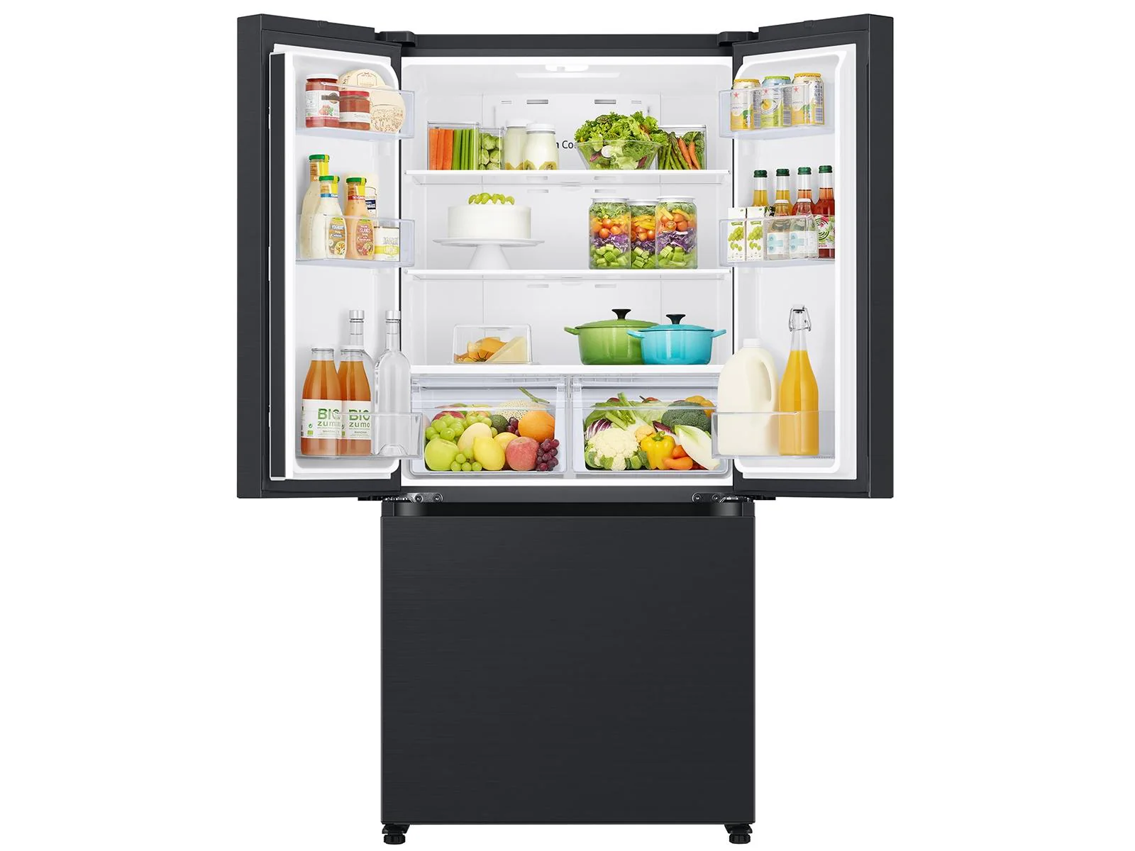 Samsung RF18A5101MT 18 cu. ft. Counter Depth 3-Door French Door Refrigerator in Matte Black Steel - Image 13