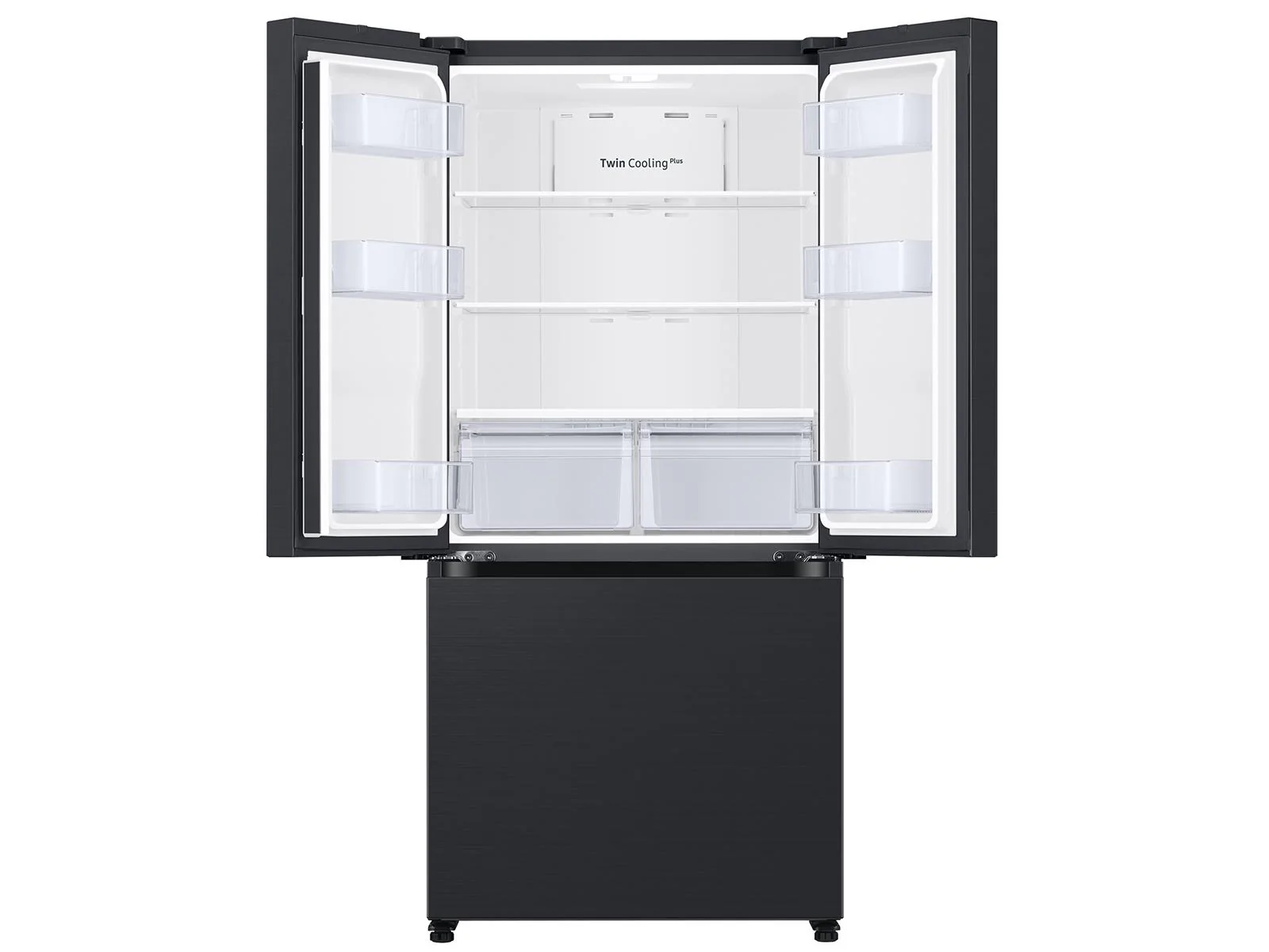 Samsung RF18A5101MT 18 cu. ft. Counter Depth 3-Door French Door Refrigerator in Matte Black Steel - Image 4