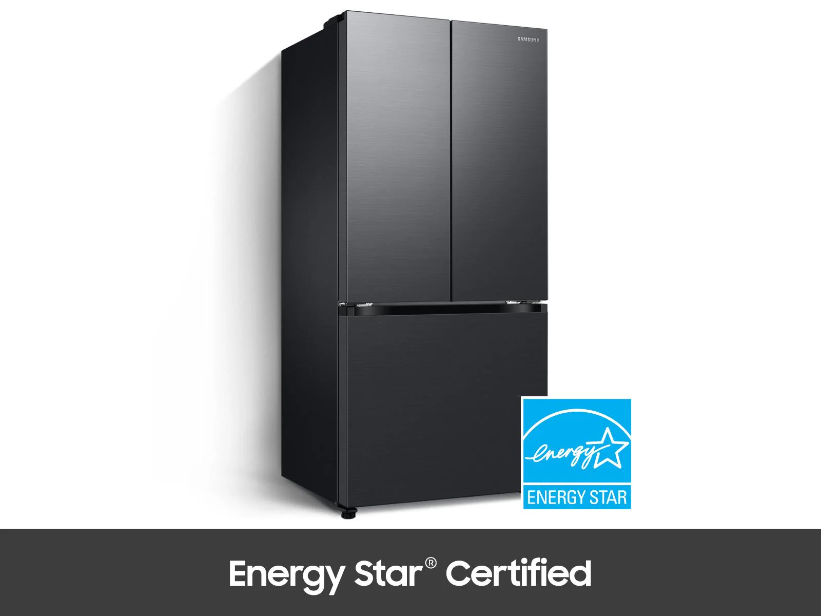 Samsung RF18A5101MT 18 cu. ft. Counter Depth 3-Door French Door Refrigerator in Matte Black Steel - Image 7