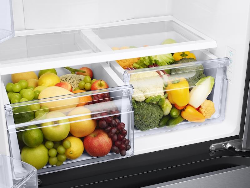 Samsung RF18A5101SG 18 cu. ft. Smart Counter Depth 3-Door French Door Refrigerator in Black Stainless Steel - Image 11