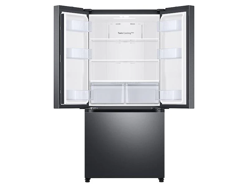 Samsung RF18A5101SG 18 cu. ft. Smart Counter Depth 3-Door French Door Refrigerator in Black Stainless Steel - Image 4
