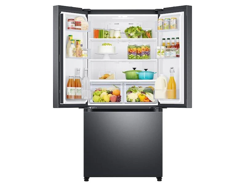 Samsung RF18A5101SG 18 cu. ft. Smart Counter Depth 3-Door French Door Refrigerator in Black Stainless Steel - Image 5