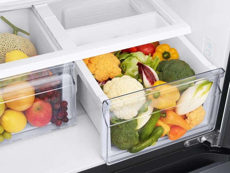 Samsung RF18A5101SG 18 cu. ft. Smart Counter Depth 3-Door French Door Refrigerator in Black Stainless Steel - Image 6