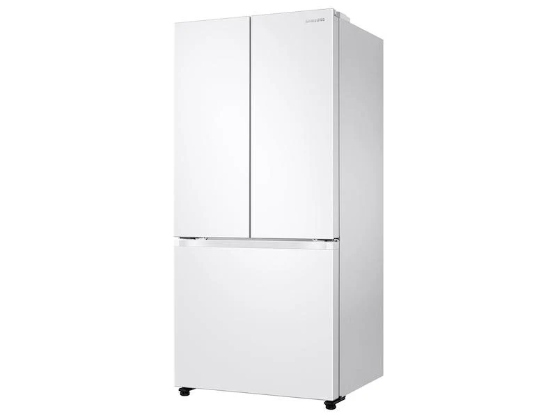 18 cu. ft. Smart Counter Depth 3-Door French Door Refrigerator in White - Image 3
