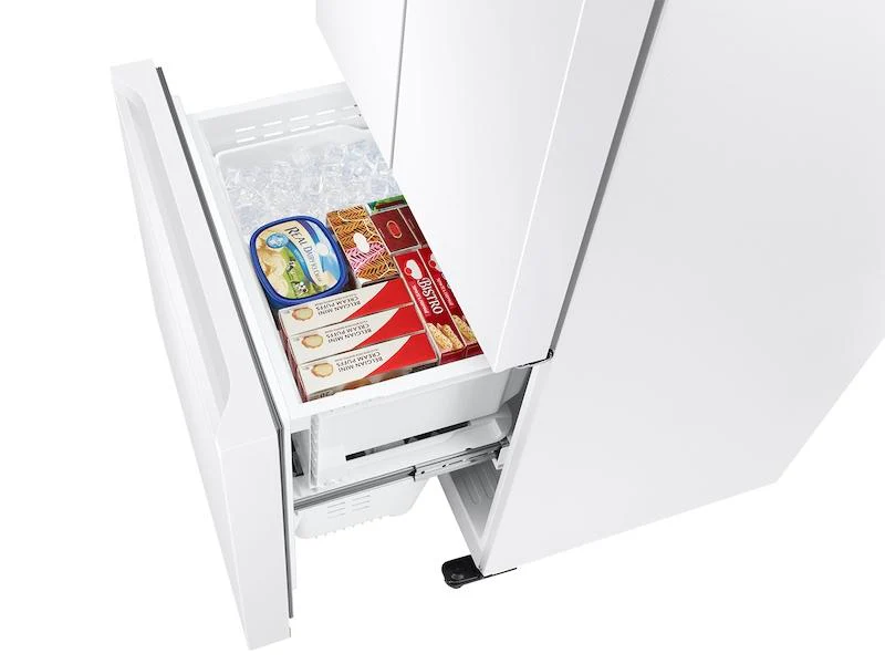 18 cu. ft. Smart Counter Depth 3-Door French Door Refrigerator in White - Image 7