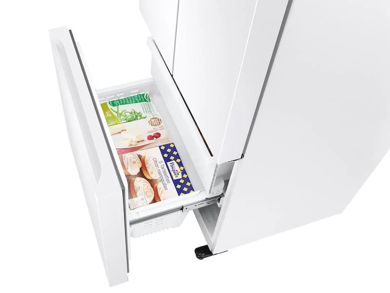 18 cu. ft. Smart Counter Depth 3-Door French Door Refrigerator in White - Image 8