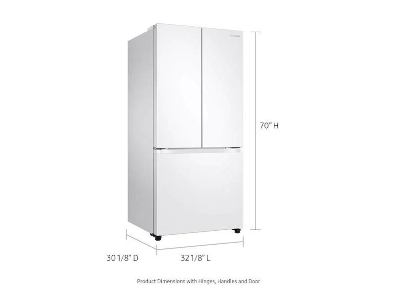 Samsung 19.5 cu. ft. Smart 3-Door French Door Refrigerator in White - Image 2