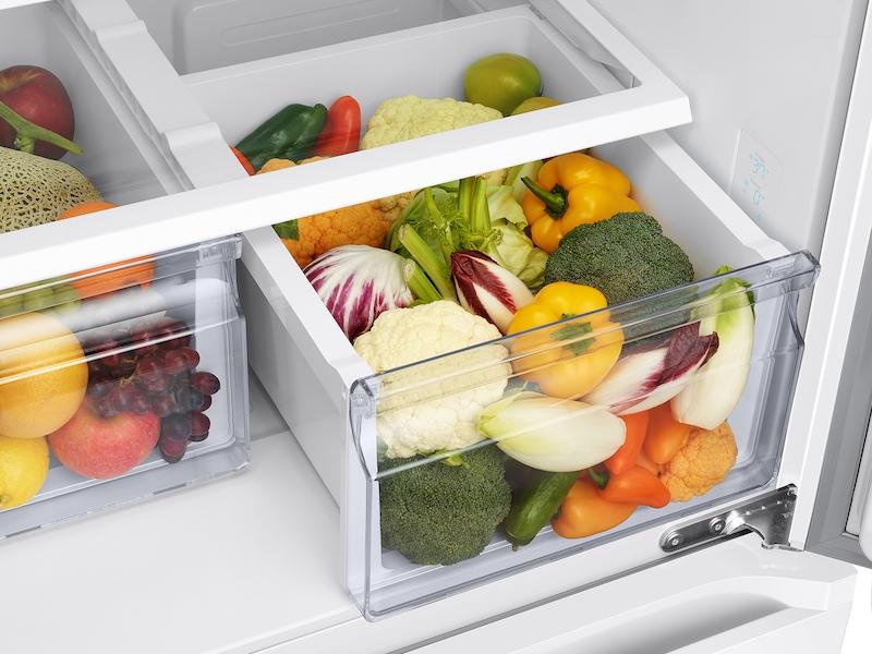 Samsung 19.5 cu. ft. Smart 3-Door French Door Refrigerator in White - Image 6