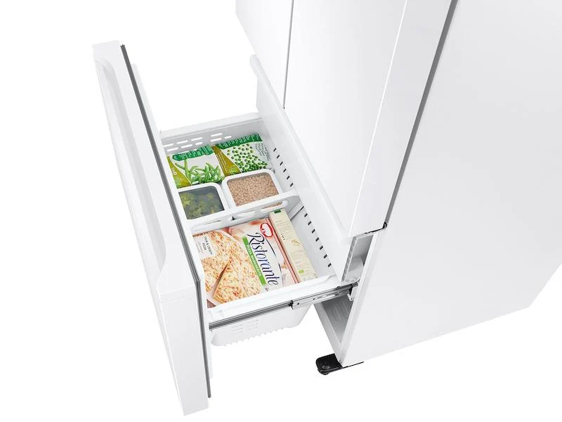 Samsung 19.5 cu. ft. Smart 3-Door French Door Refrigerator in White - Image 8
