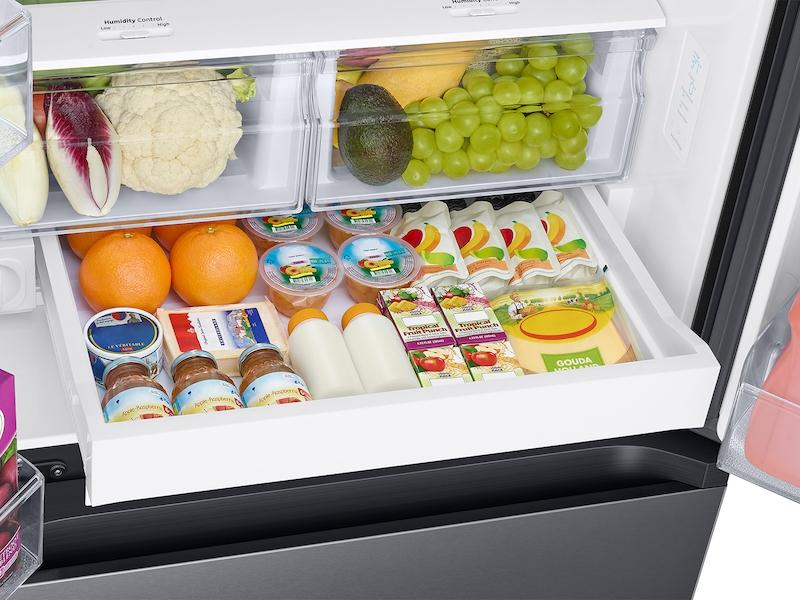 22 cu. ft. Smart 3-Door French Door Refrigerator in Black Stainless Steel - Image 6