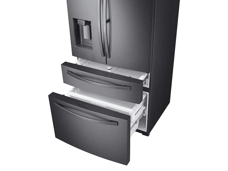22 cu. ft. Food Showcase Counter Depth 4-Door French Door Refrigerator in Black Stainless Steel - Image 4