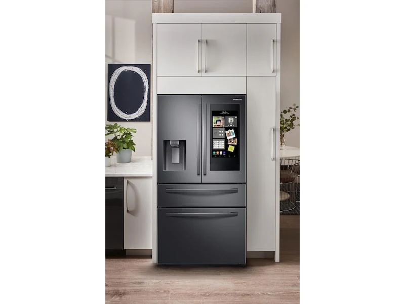 22 cu. ft. 4-Door French Door, Counter Depth Refrigerator with 21.5" Touch Screen Family Hub™ in Black Stainless Steel - Image 2