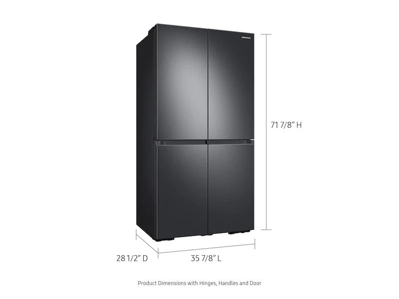 23 cu. ft. Smart Counter Depth 4-Door Flex™ Refrigerator with Beverage Center and Dual Ice Maker in Black Stainless Steel - Image 4