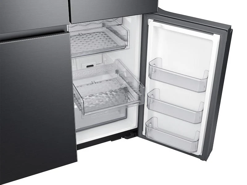 Samsung 23 cu. ft. Smart Counter Depth 4-Door Flex™ refrigerator with Family Hub™ and Beverage Center in Black Stainless Steel - Image 10