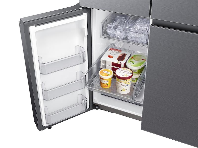 Samsung 23 cu. ft. Smart Counter Depth 4-Door Flex™ refrigerator with Family Hub™ and Beverage Center in Black Stainless Steel - Image 7
