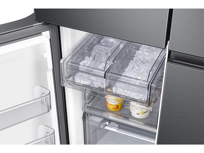 Samsung 23 cu. ft. Smart Counter Depth 4-Door Flex™ refrigerator with Family Hub™ and Beverage Center in Black Stainless Steel - Image 8