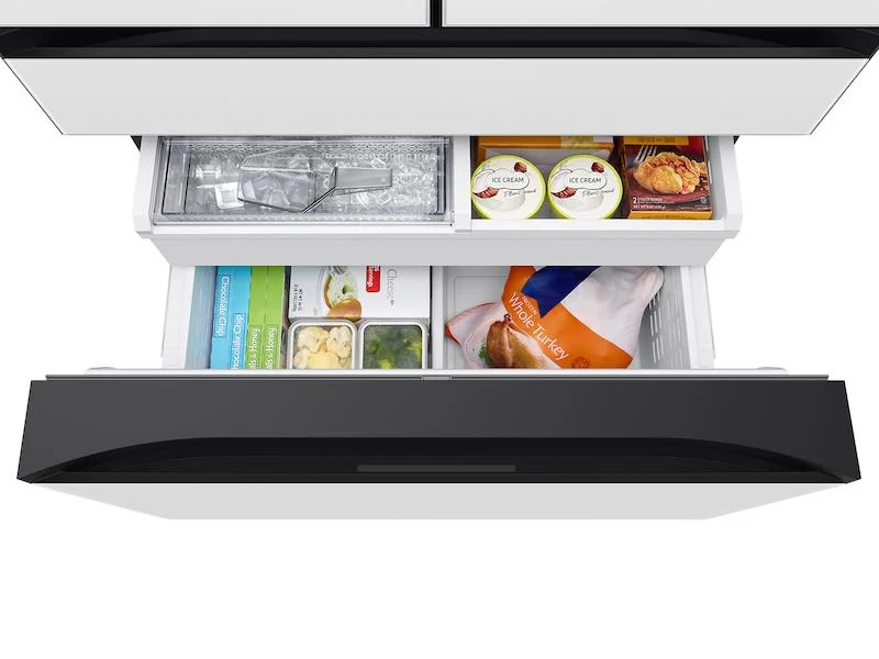 Samsung RF23BB820012AA Bespoke 4-Door French Door Refrigerator (23 cu. ft.) with AutoFill Water Pitcher in White Glass - Image 9