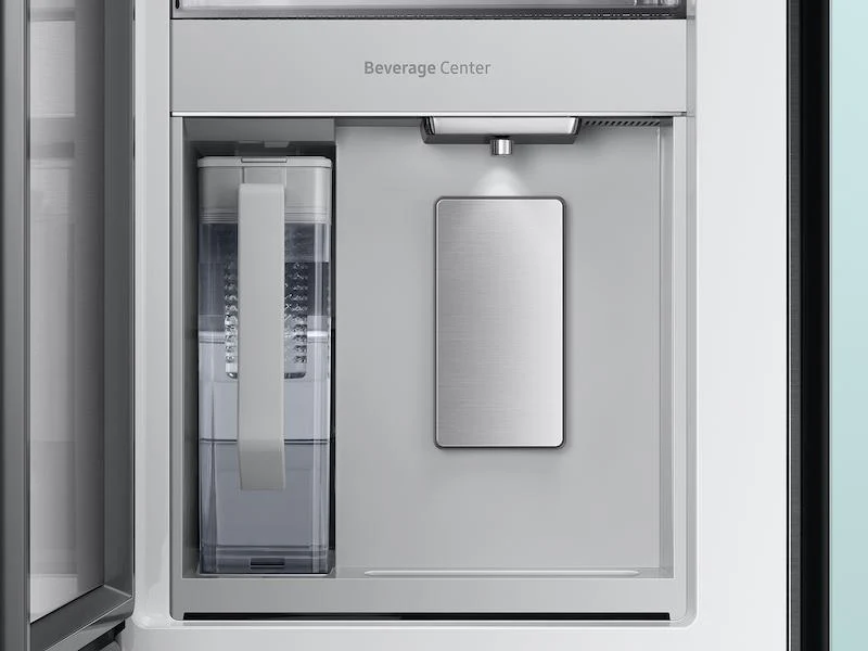 Samsung RF23BB86004MAA Bespoke 4-Door French Door Refrigerator (23 cu. ft.) with Beverage Center™ in Morning Blue Glass Top Panels and White Glass Middle and Bottom Panels - Image 7