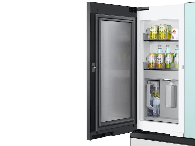 Samsung RF23BB86004MAA Bespoke 4-Door French Door Refrigerator (23 cu. ft.) with Beverage Center™ in Morning Blue Glass Top Panels and White Glass Middle and Bottom Panels - Image 9