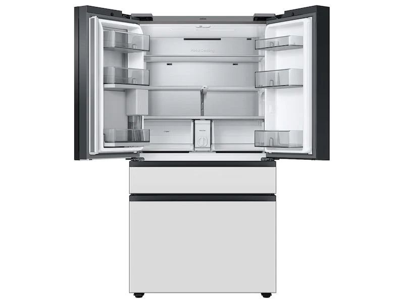 Samsung RF23BB890012 Bespoke Counter Depth 4-Door French Door Refrigerator (23 cu. ft.) with Family Hub™ in White Glass - Image 5