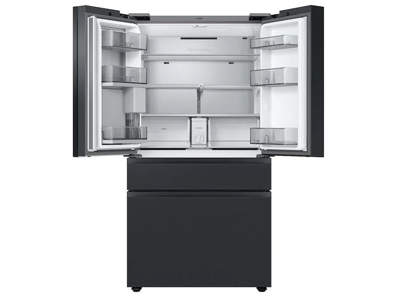 Samsung RF23BB89008MAA Bespoke 4-Door French Door Refrigerator (23 cu. ft.) - with Top Left and Family Hub™ Panel in Charcoal Glass - and Matte Black Steel Middle and Bottom Panels - Image 5
