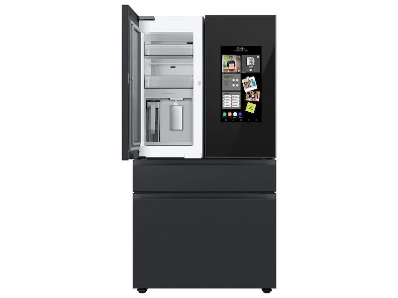 Samsung RF23BB89008MAA Bespoke 4-Door French Door Refrigerator (23 cu. ft.) - with Top Left and Family Hub™ Panel in Charcoal Glass - and Matte Black Steel Middle and Bottom Panels - Image 7