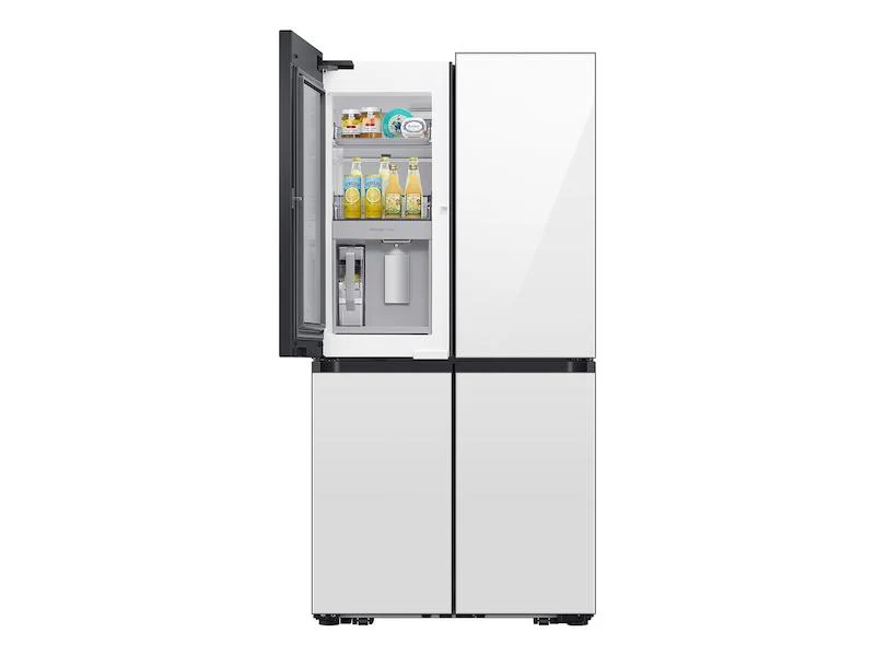 Samsung RF23DB960012 Bespoke Counter Depth 4-Door Flex™ Refrigerator (23 cu. ft.) with Beverage Center™ in White Glass - (with Customizable Door Panel Colors) - Image 3
