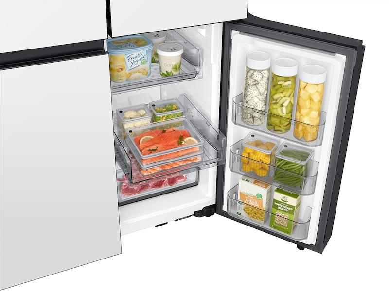 Samsung RF23DB960012 Bespoke Counter Depth 4-Door Flex™ Refrigerator (23 cu. ft.) with Beverage Center™ in White Glass - (with Customizable Door Panel Colors) - Image 9