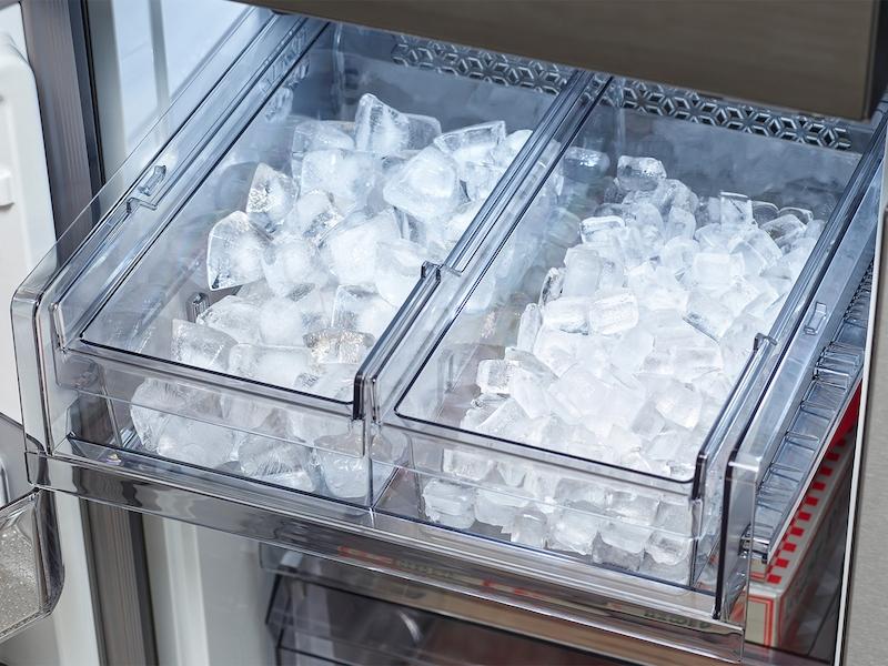 Samsung RF23DB970012 Bespoke 23 cu. ft. Counter Depth 4-Door Flex™ Refrigerator with Beverage Zone™ & Auto Open Door in White Glass - Image 10
