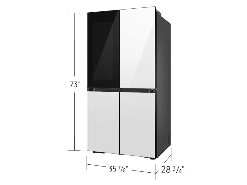 Samsung RF23DB970012 Bespoke 23 cu. ft. Counter Depth 4-Door Flex™ Refrigerator with Beverage Zone™ & Auto Open Door in White Glass - Image 6
