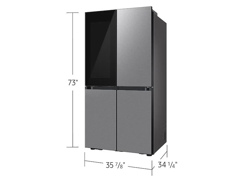 Samsung RF23DB9700QL Bespoke Counter Depth 4-Door Flex™ Refrigerator (23 cu. ft.) with Beverage Zone™ and Auto Open Door in Stainless Steel - Image 6