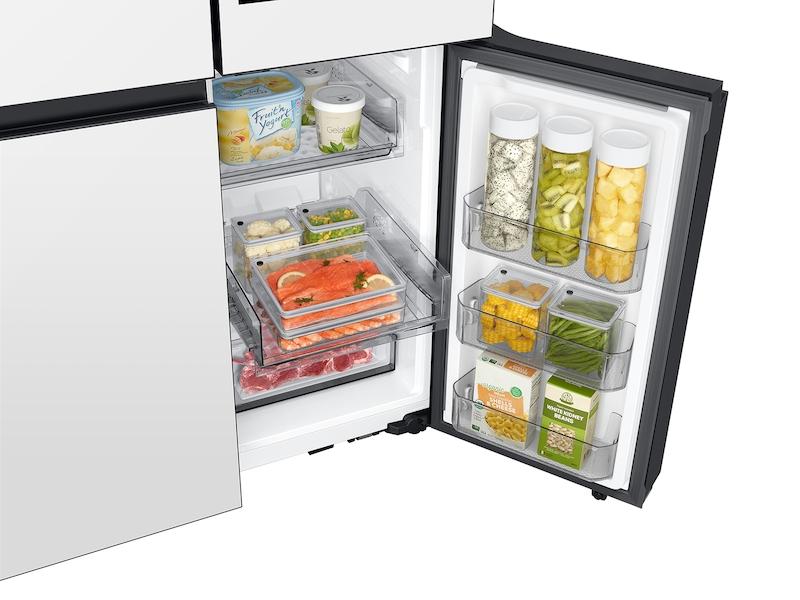 Samsung RF23DB990012 Bespoke Counter Depth 4-Door Flex™ Refrigerator (23 cu. ft.) with AI Family Hub+™ and AI Vision Inside™ in White Glass - Image 10