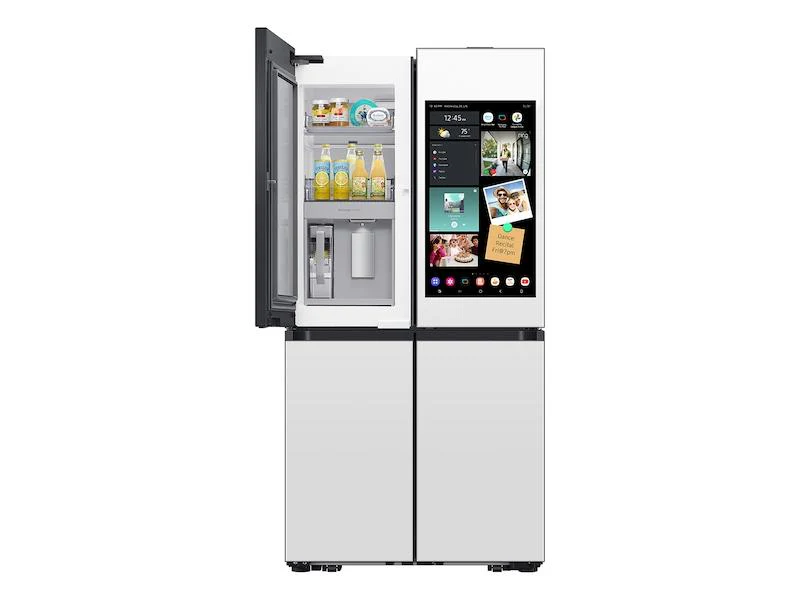 Samsung RF23DB990012 Bespoke Counter Depth 4-Door Flex™ Refrigerator (23 cu. ft.) with AI Family Hub+™ and AI Vision Inside™ in White Glass - Image 2