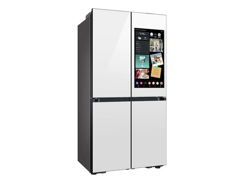 Samsung RF23DB990012 Bespoke Counter Depth 4-Door Flex™ Refrigerator (23 cu. ft.) with AI Family Hub+™ and AI Vision Inside™ in White Glass - Image 4