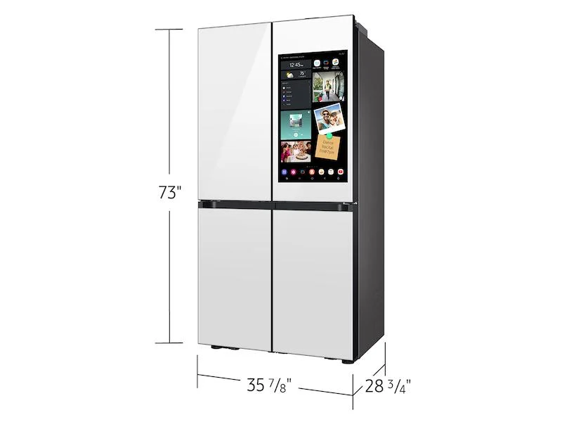 Samsung RF23DB990012 Bespoke Counter Depth 4-Door Flex™ Refrigerator (23 cu. ft.) with AI Family Hub+™ and AI Vision Inside™ in White Glass - Image 6