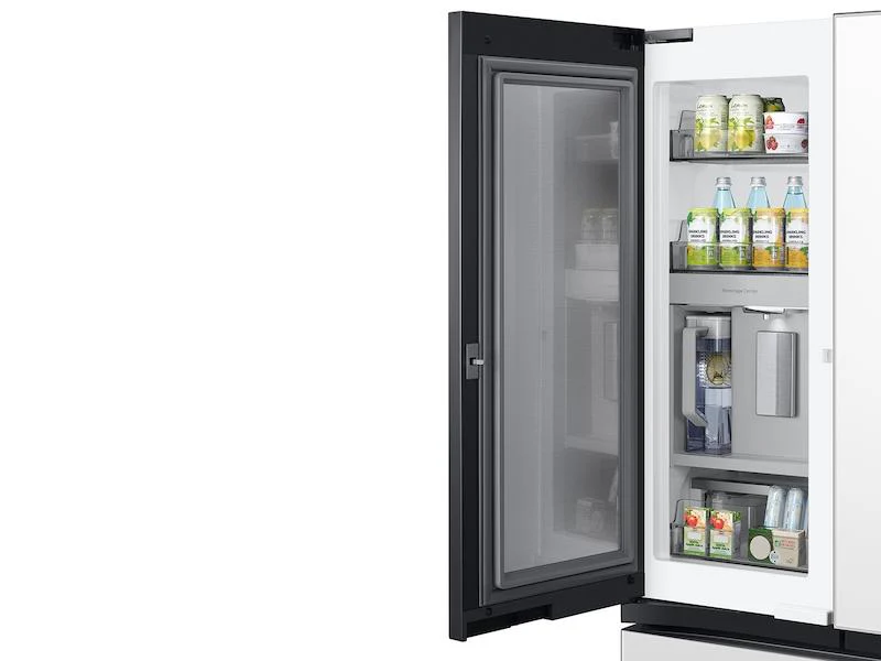 Samsung RF24BB660012AA Bespoke 3-Door French Door Refrigerator (24 cu. ft.) with Beverage Center™ in White Glass - Image 3