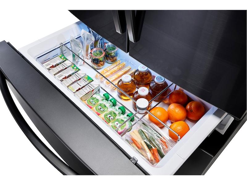 23 cu. ft. Counter Depth 4-Door French Door Refrigerator with FlexZone™ Drawer in Black Stainless Steel - Image 5