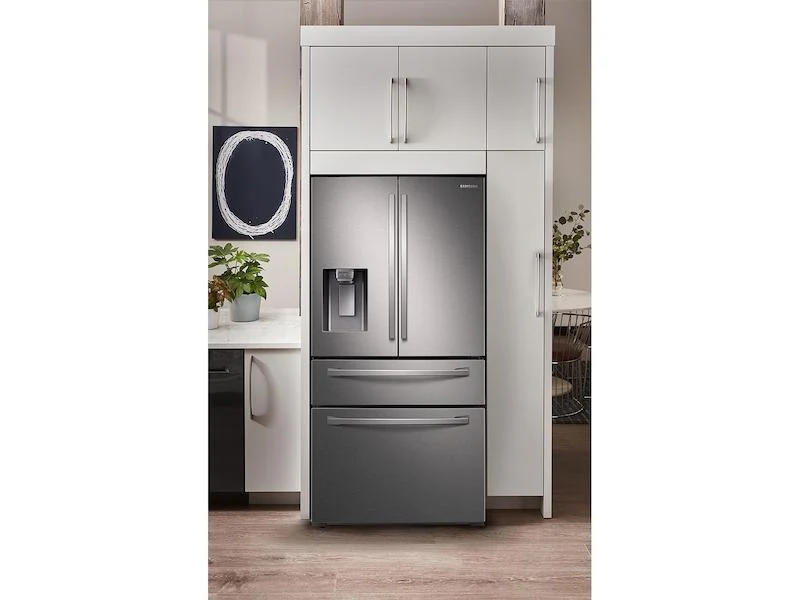 23 cu. ft. Counter Depth 4-Door French Door Refrigerator with FlexZone™ Drawer in Stainless Steel - Image 2