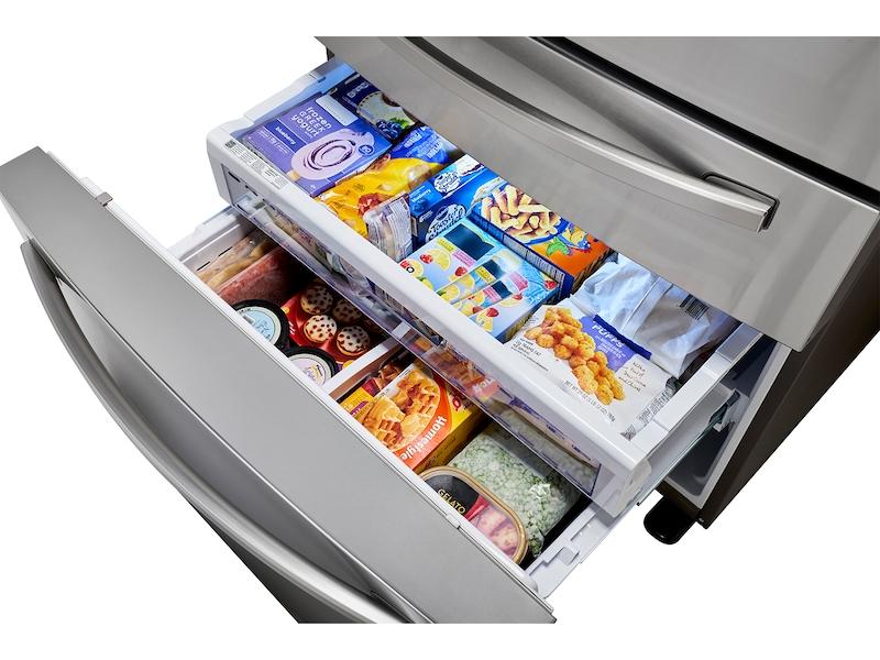 23 cu. ft. Counter Depth 4-Door French Door Refrigerator with FlexZone™ Drawer in Stainless Steel - Image 8